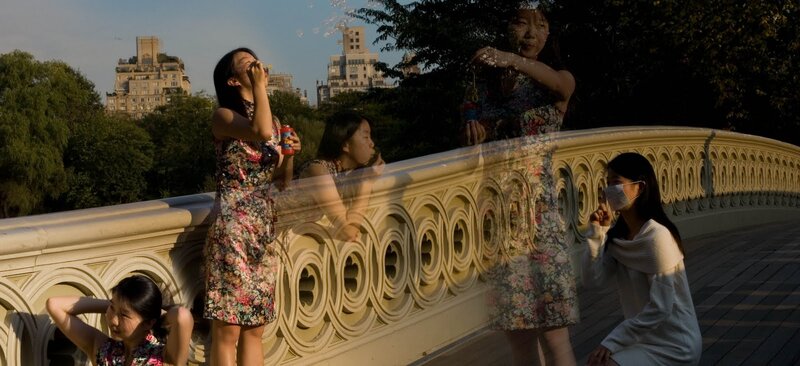 Women on a Bridge