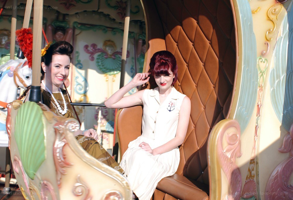 Women on a carousel