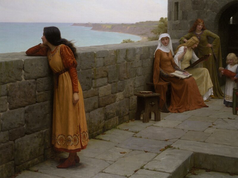 Women on a Castle Wall — Brown