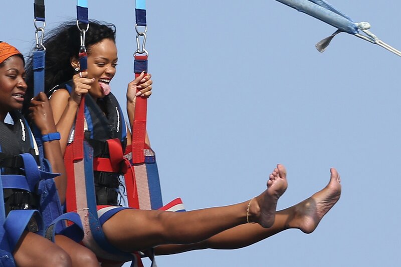 Women on a parasailing adventure