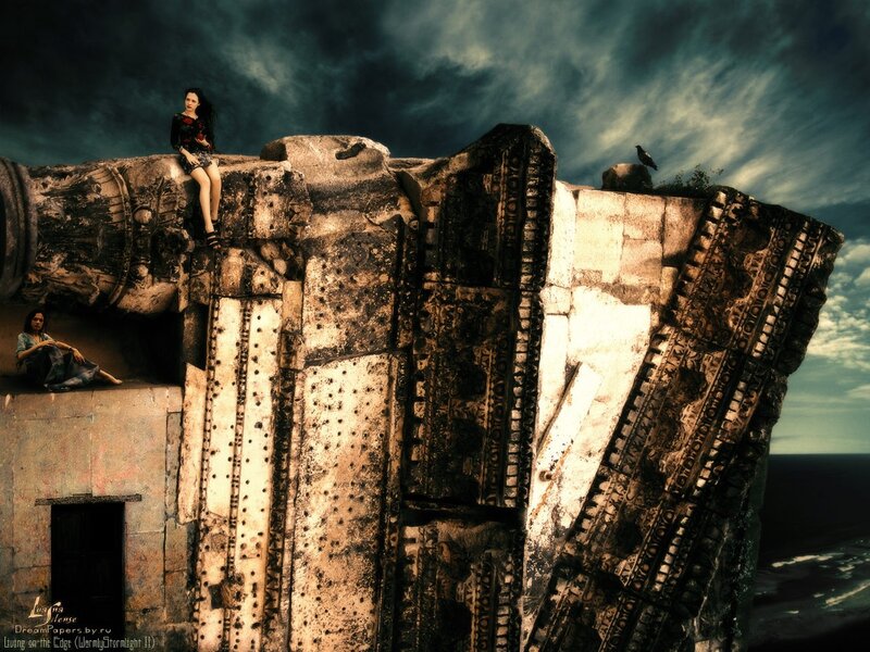 Women on a Ruined Tower