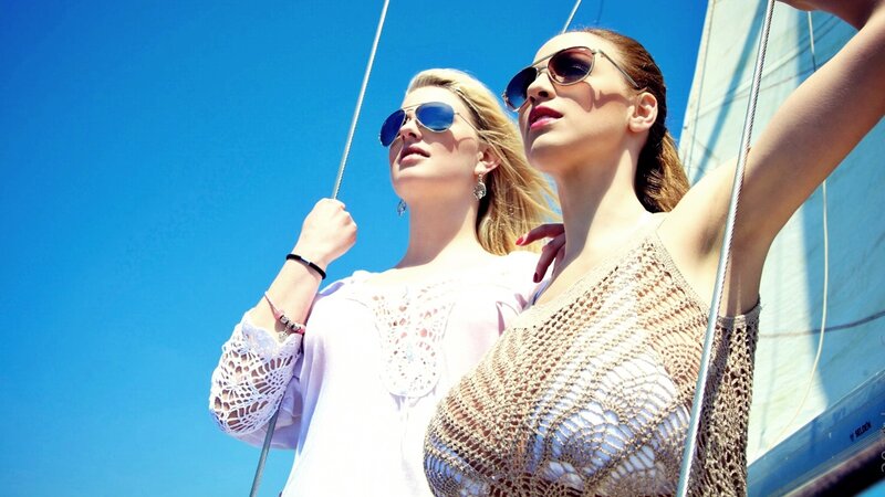 Women on a sailboat