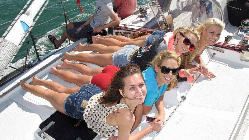 Women on a sailboat