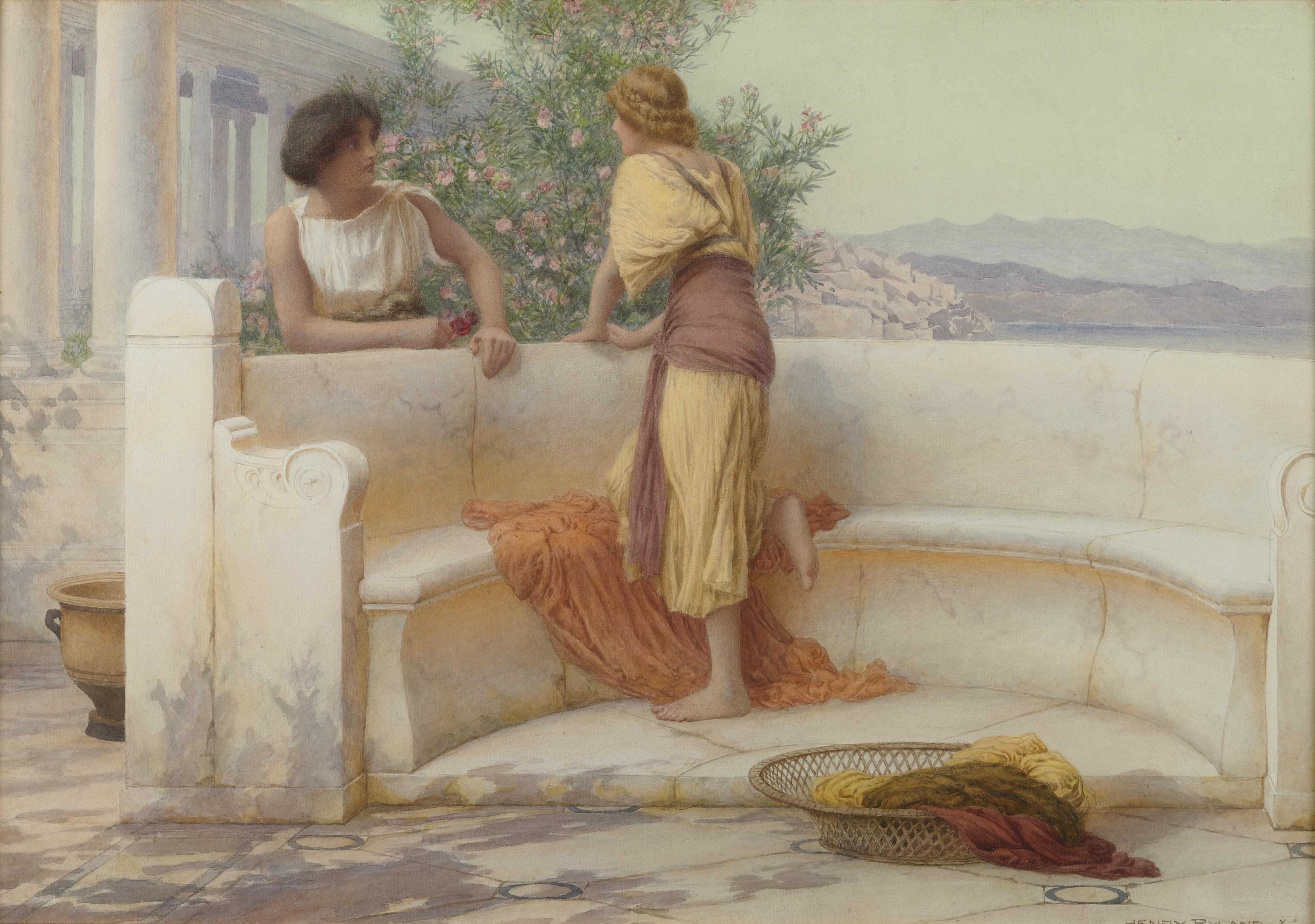 Women on a terrace