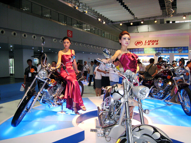 Women on Motorcycles — Red
