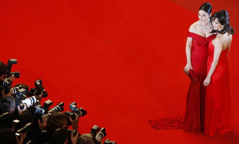 Women on red carpet at event