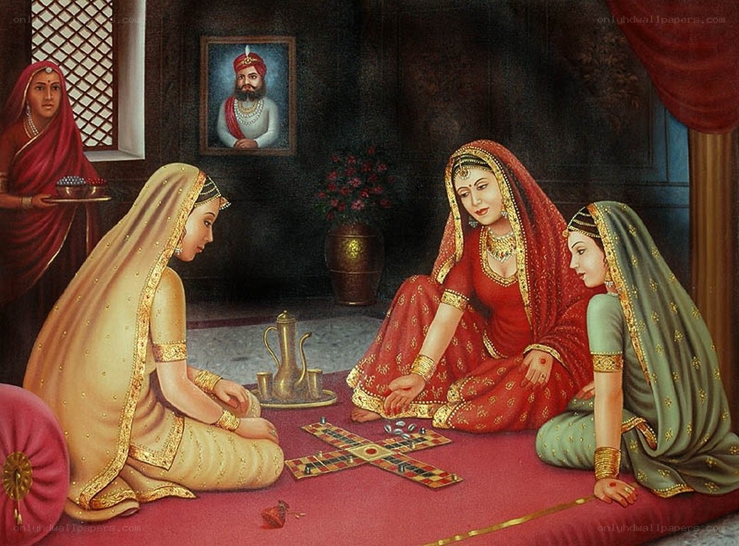 Women playing a board game