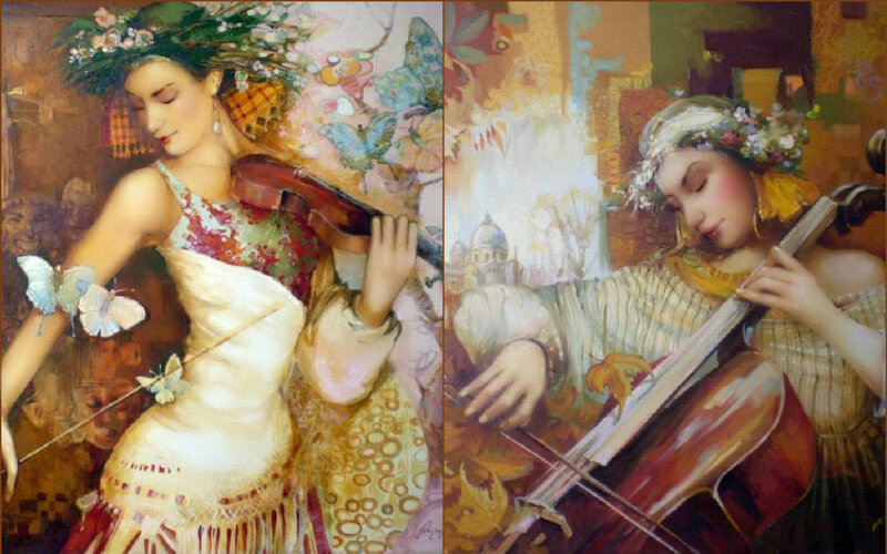 Women Playing String Instruments