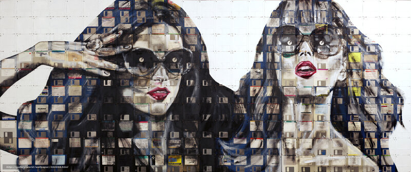Women portraits from floppy disks