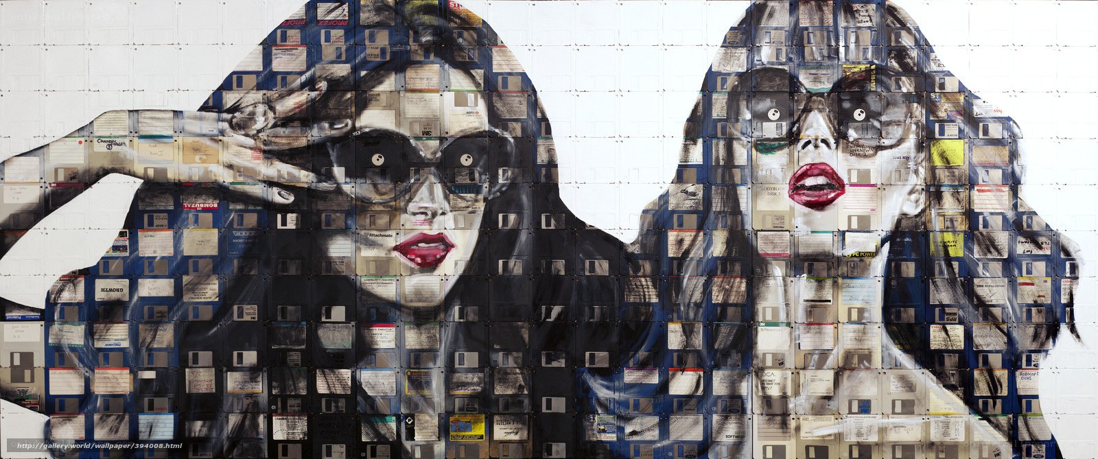 Women portraits from floppy disks