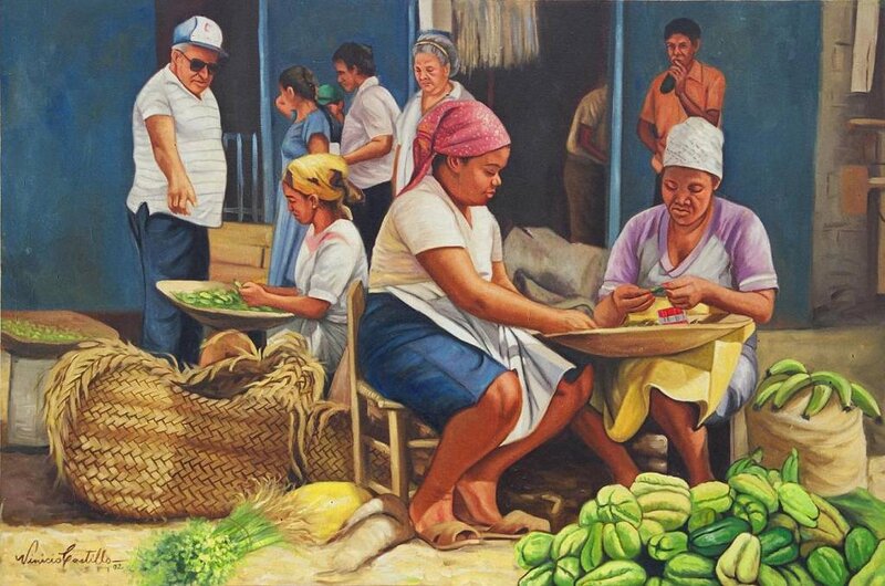 Women Preparing Vegetables