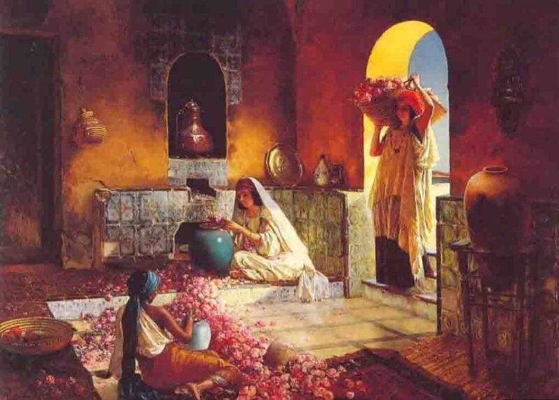 Women Processing Flowers