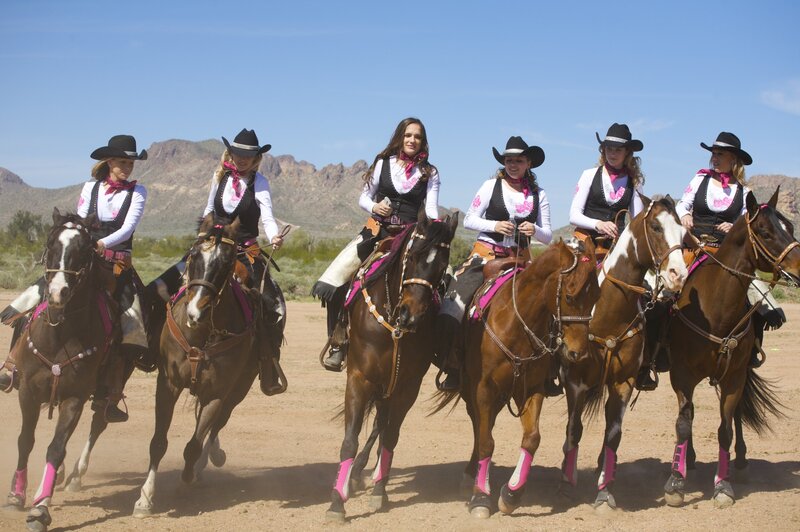 Women Riding Horses — Brown