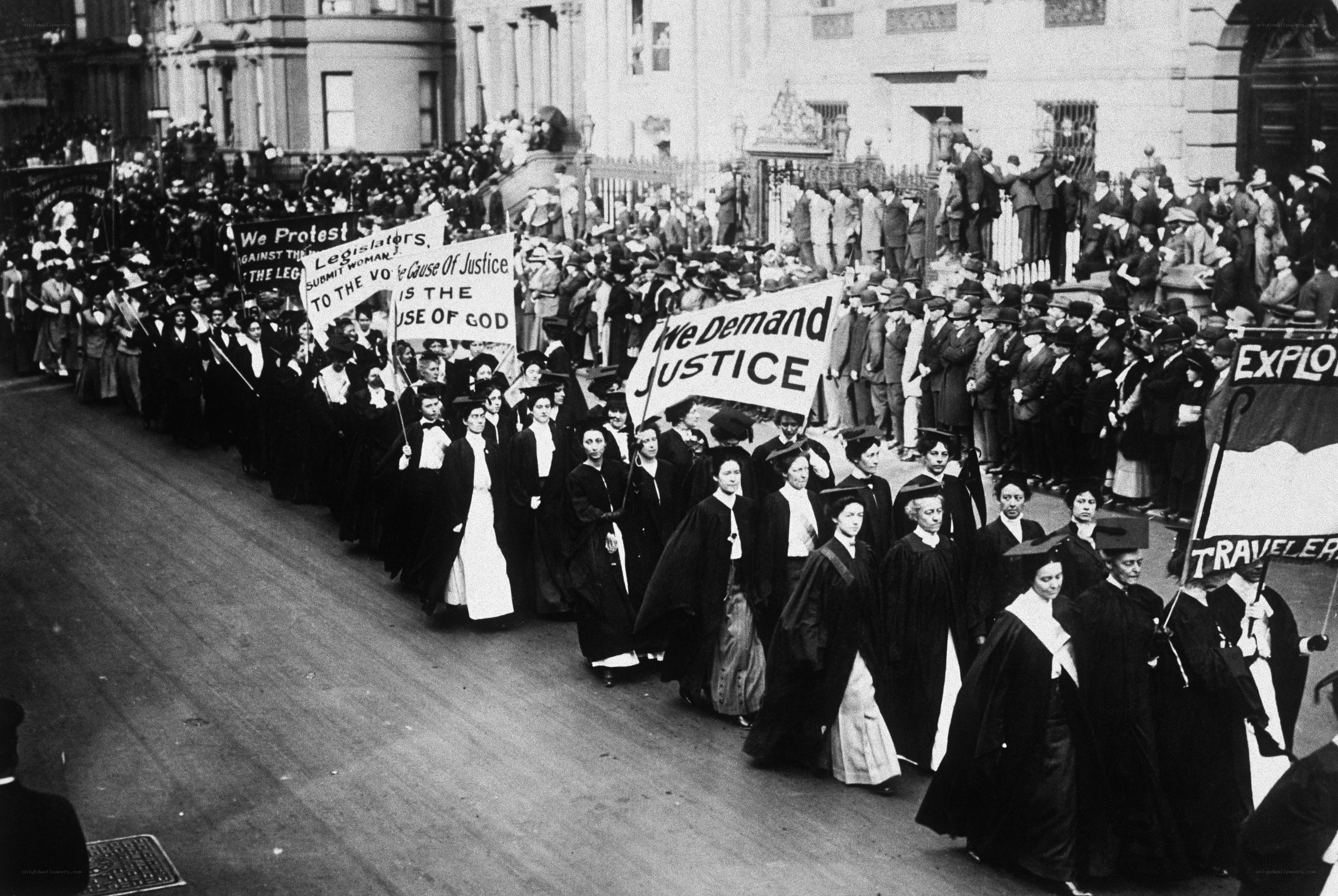 Women's suffrage march