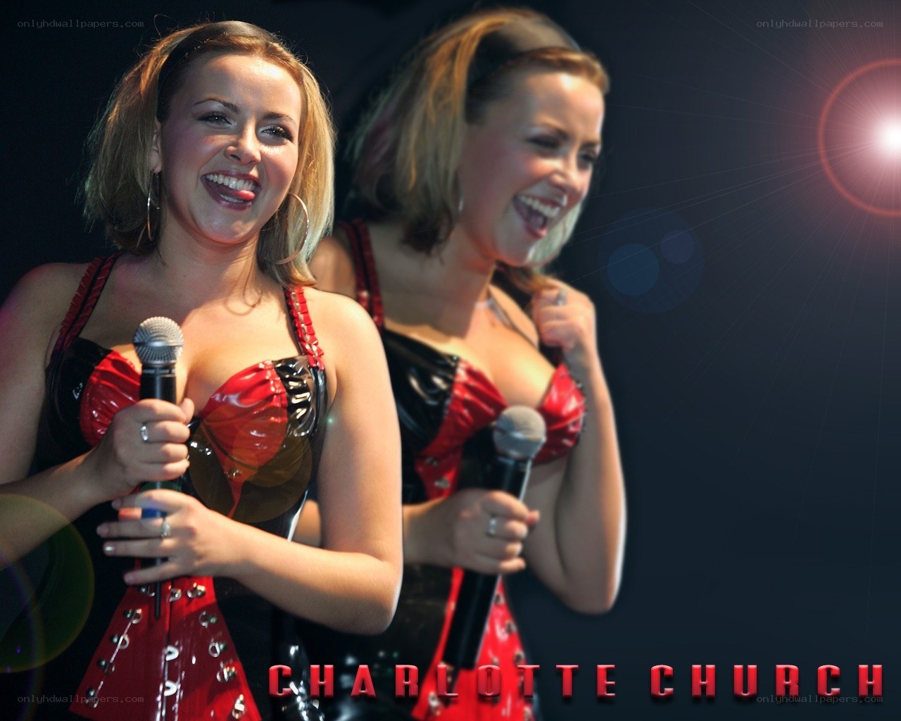 Women singing on stage