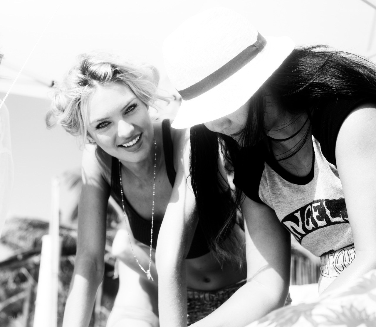 Women smiling at camera