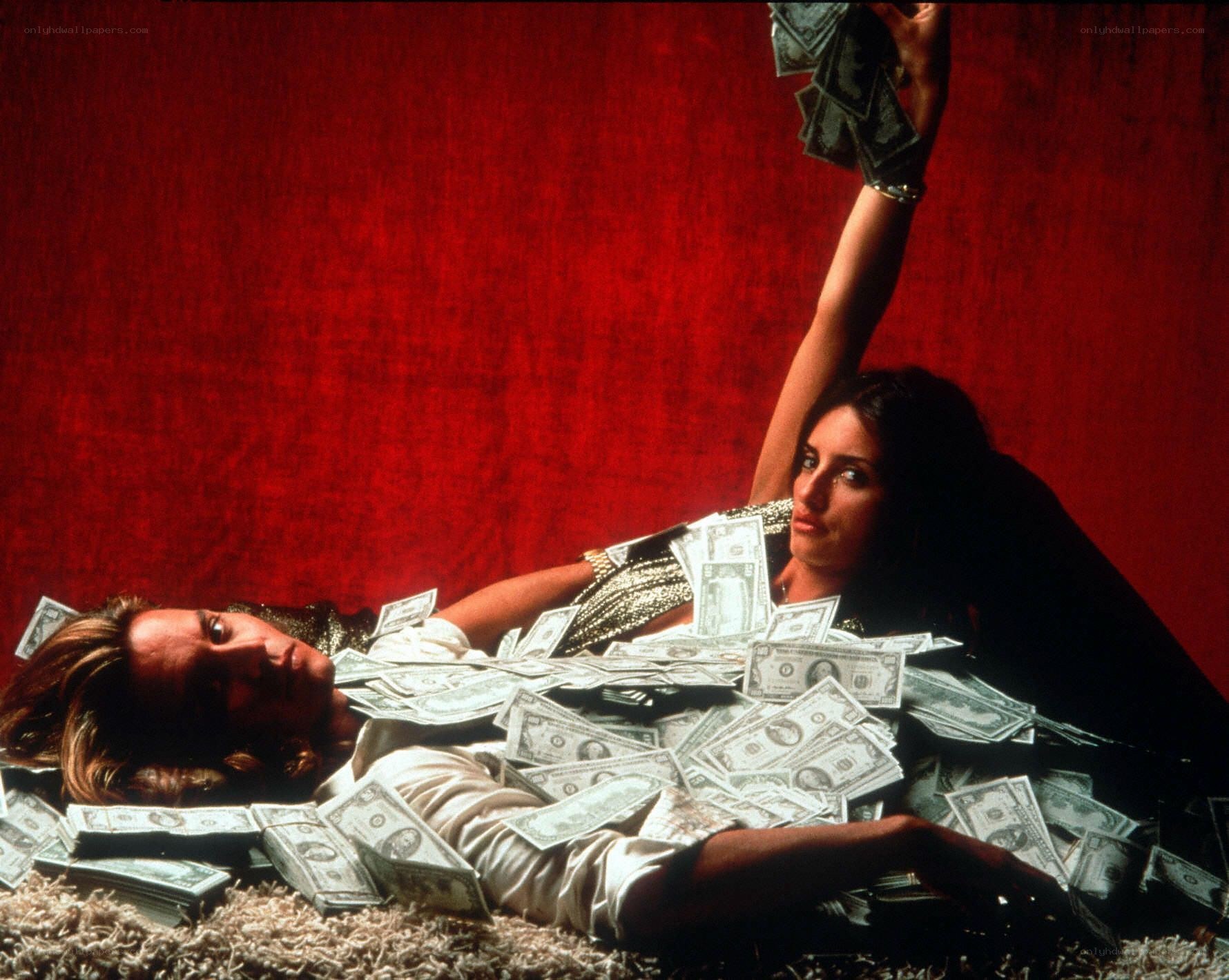 Women surrounded by money