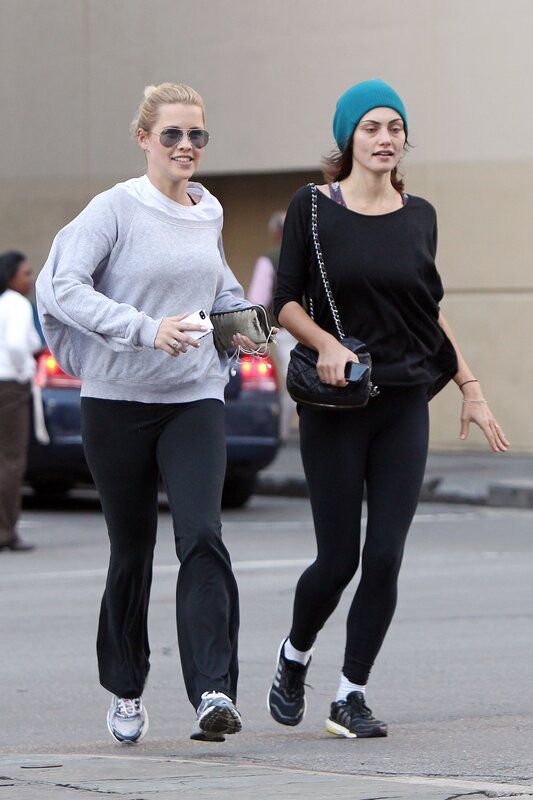 Women walking on street