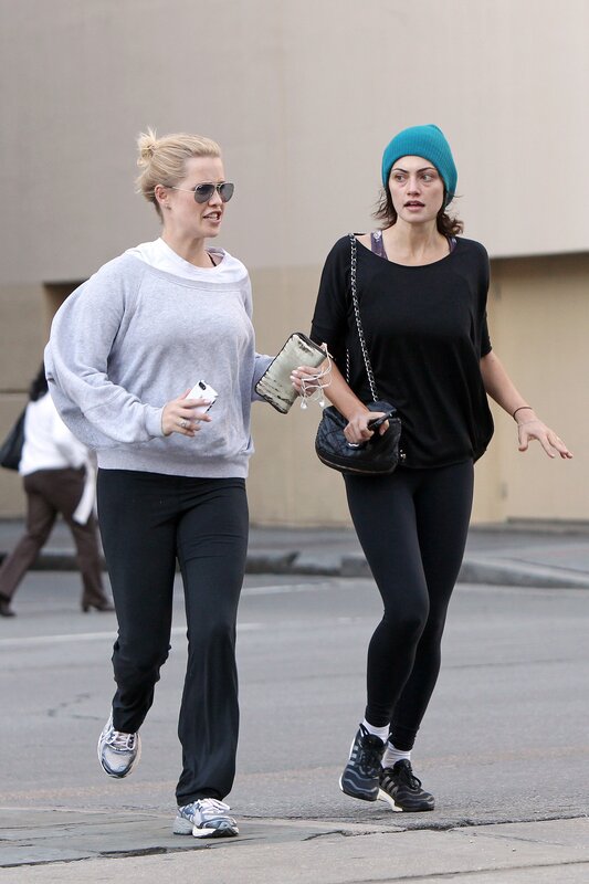 Women walking on street