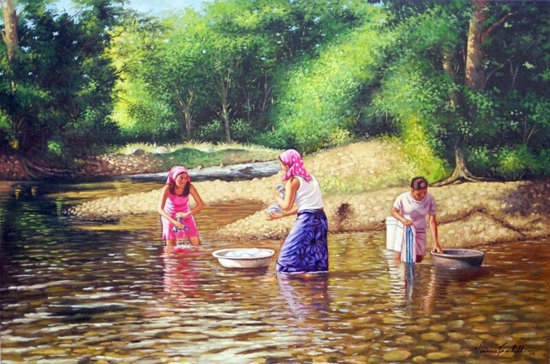 Women Washing Clothes