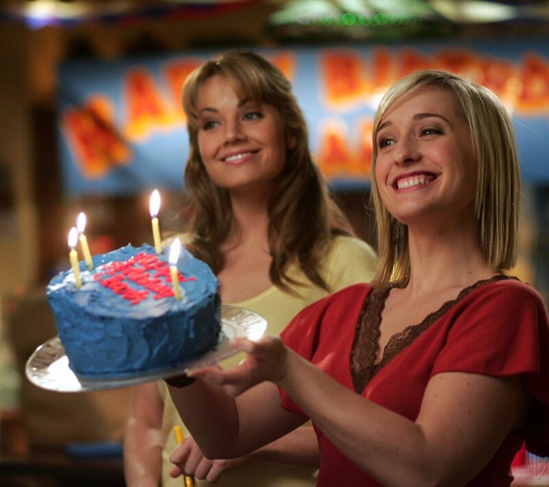 Women with birthday cake