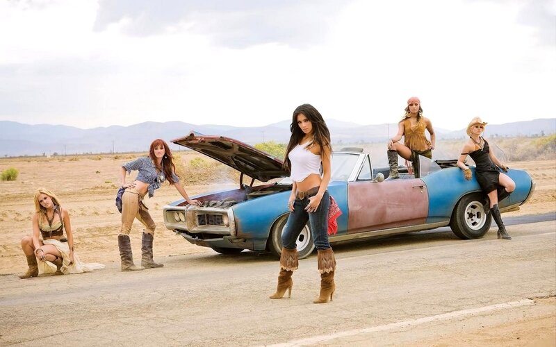 Women with Broken Car