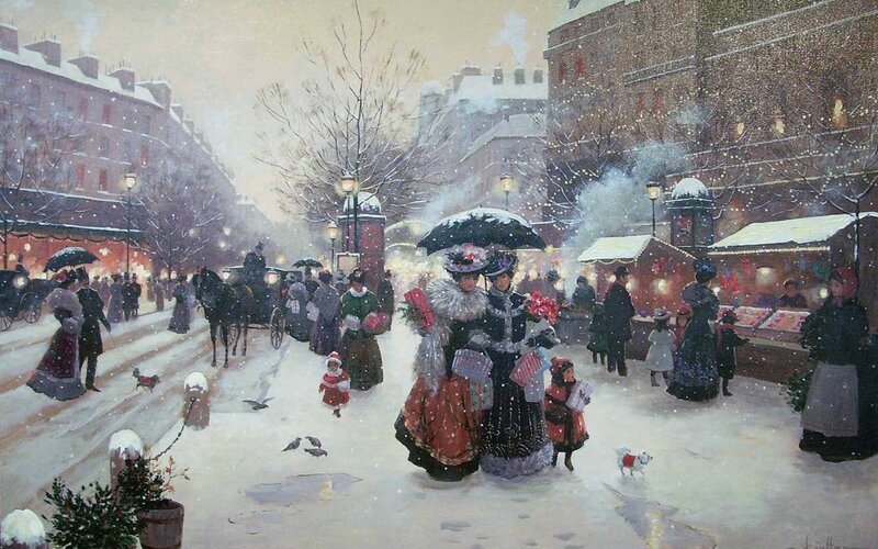 Women with Children in Snow