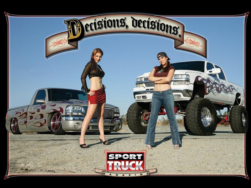 Women with custom trucks