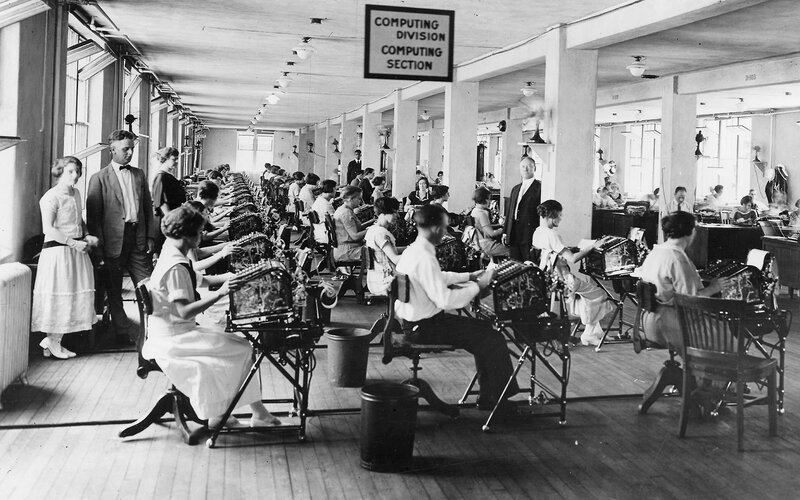 Women working in computing division