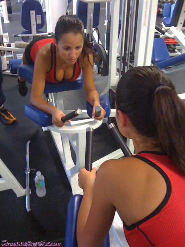 Women working out at gym