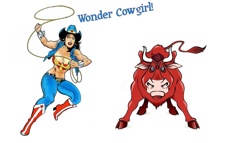 Wonder Cowgirl and Bull