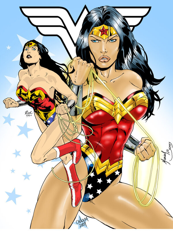 Wonder Woman action illustration