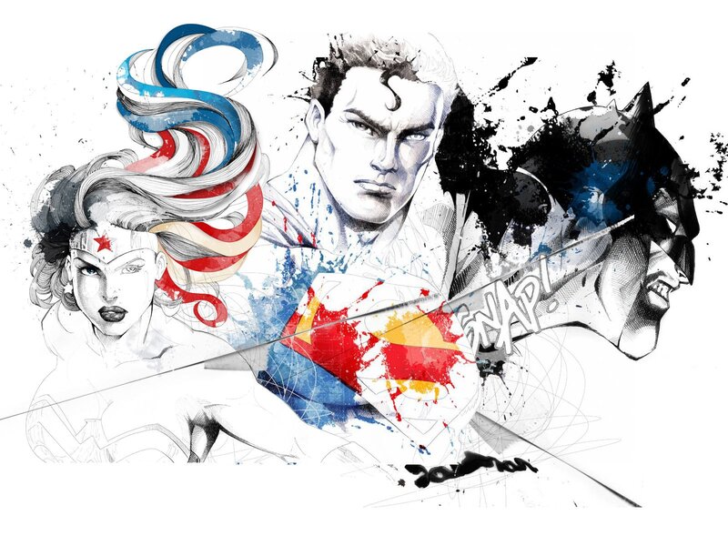 Wonder Woman and Superman — Blue