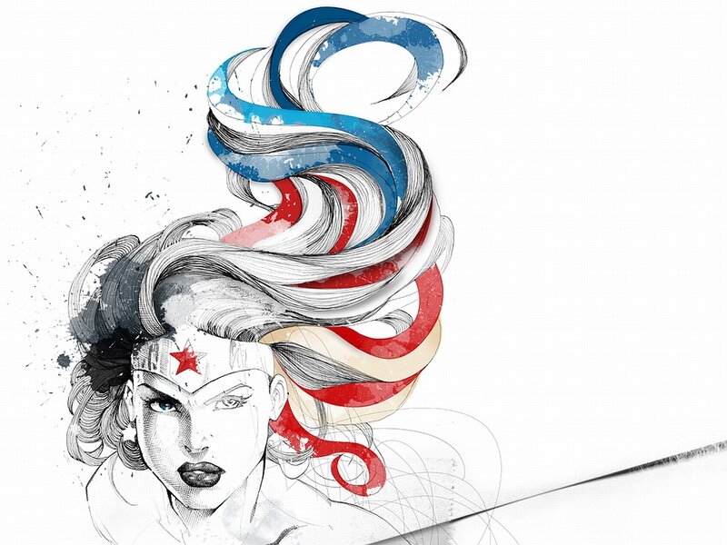 Wonder Woman artistic portrait
