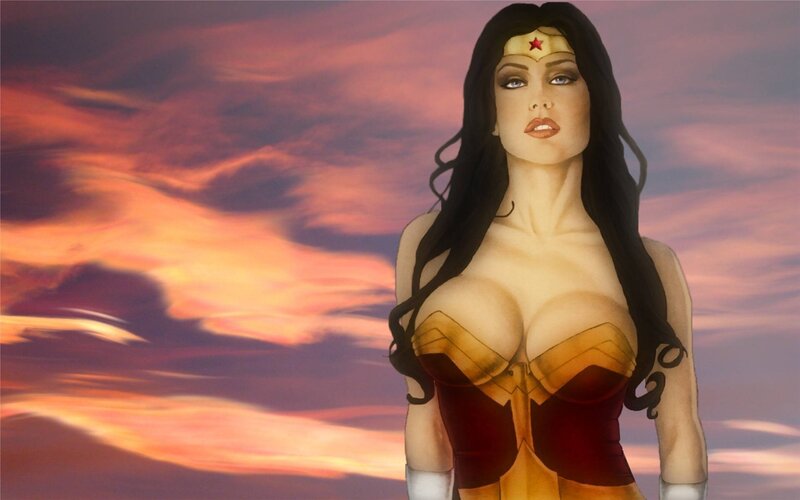 Wonder Woman at sunset