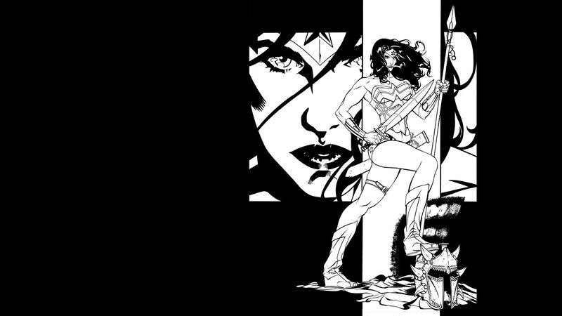 Wonder Woman Character — Black, Dramatic, Comic, Sword