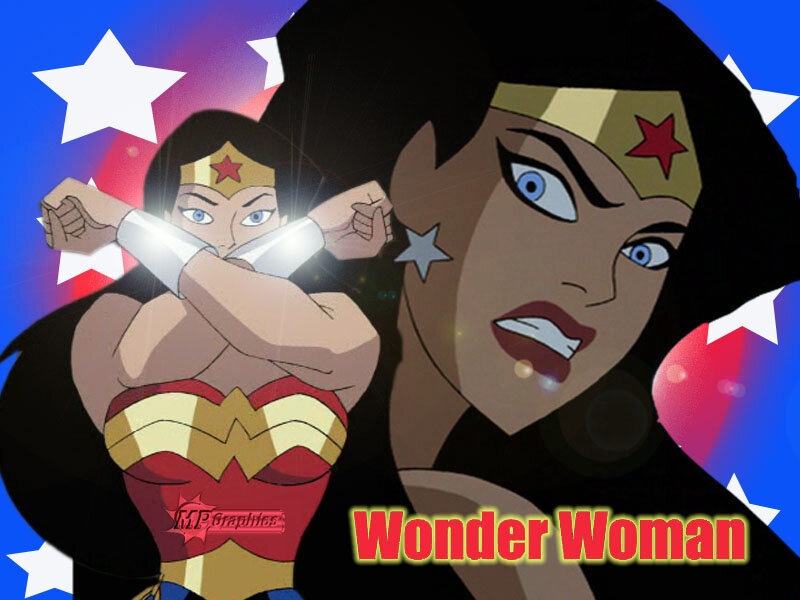 Wonder Woman Character — Blue, Dramatic, Anime