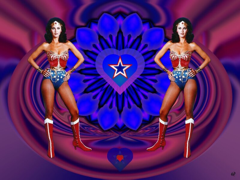 Wonder Woman Character — Blue, Dramatic, Digital Art, Heart