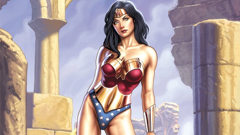 Wonder Woman Character — Blue, Dramatic, Digital Art