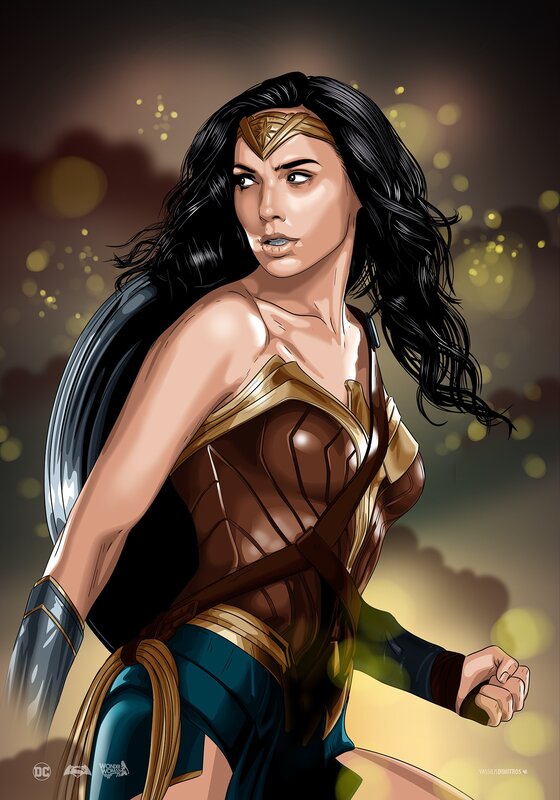 Wonder Woman Character — Brown, Dramatic