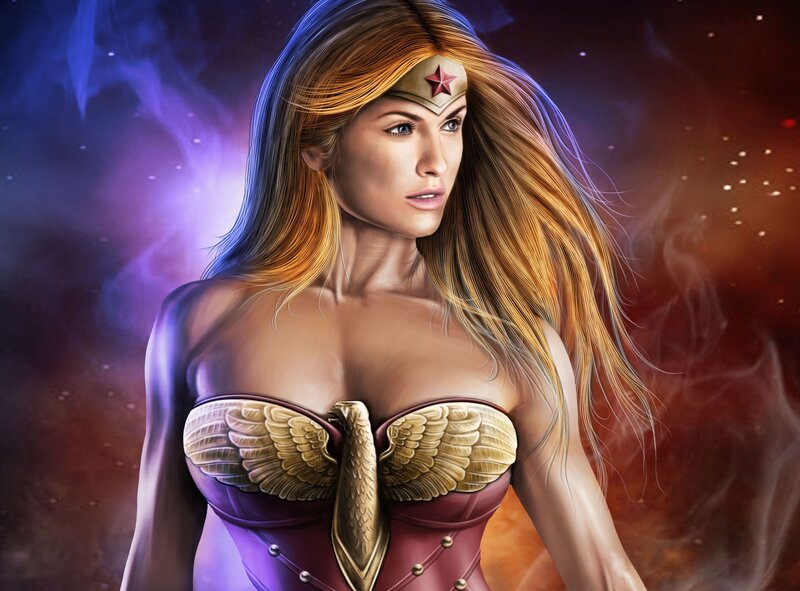 Wonder Woman Character — Purple, Dramatic