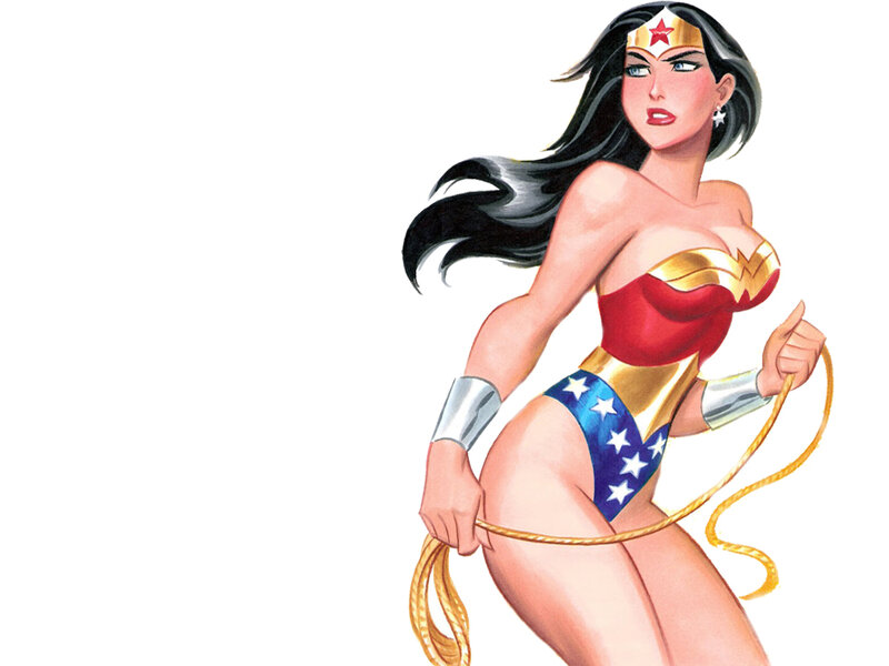 Wonder Woman Character — Red, Confident, Comic