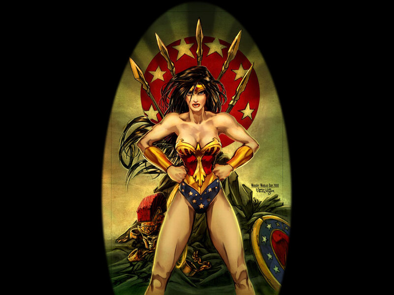 Wonder Woman Character — Red, Dramatic, Comic