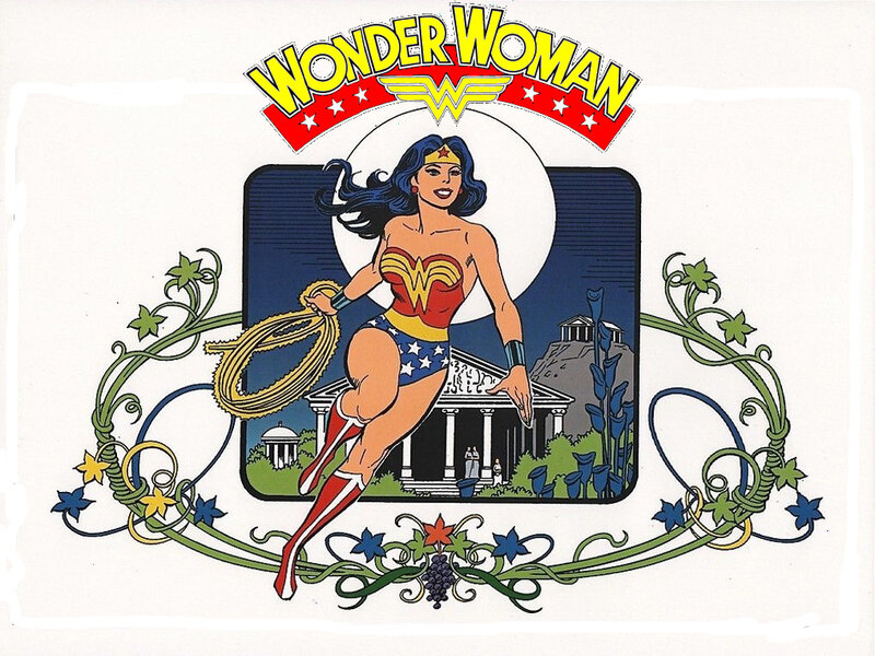Wonder Woman Character — Red, Heroic, Night