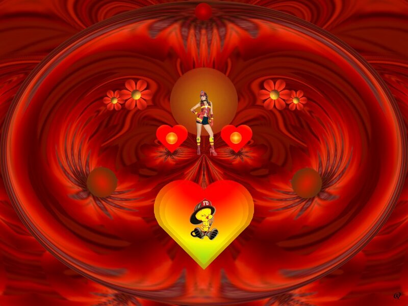 Wonder Woman Character — Red, Vibrant