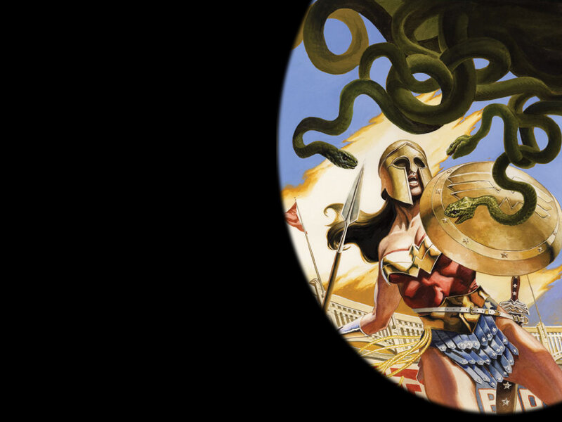 Wonder Woman Fighting Snake