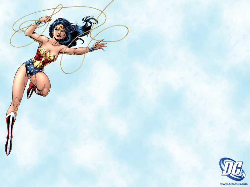 Wonder Woman Flying — Blue