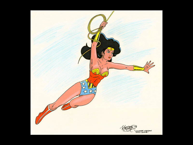 Wonder Woman Flying — Red
