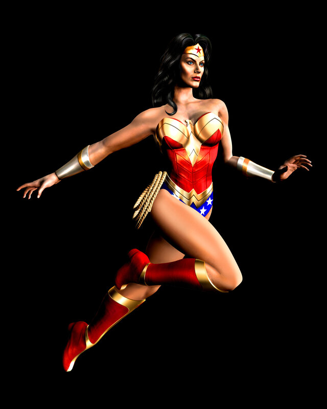 Wonder Woman in action