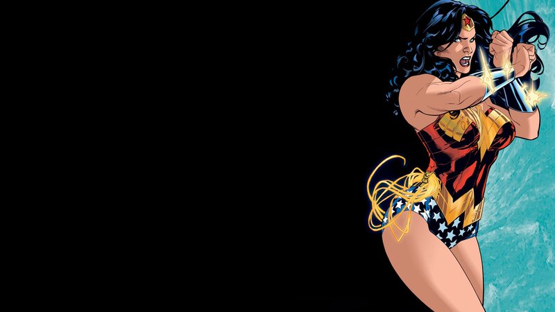 Wonder Woman in Action — Black, Dramatic